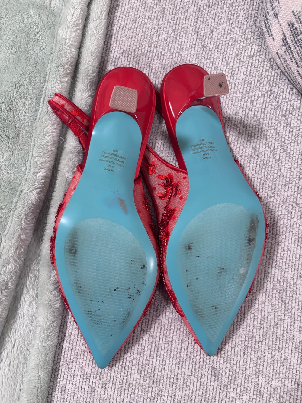 ✨Nikki Red Betsey Johnson Heels Size 8.5 - Picture 8 of 12
